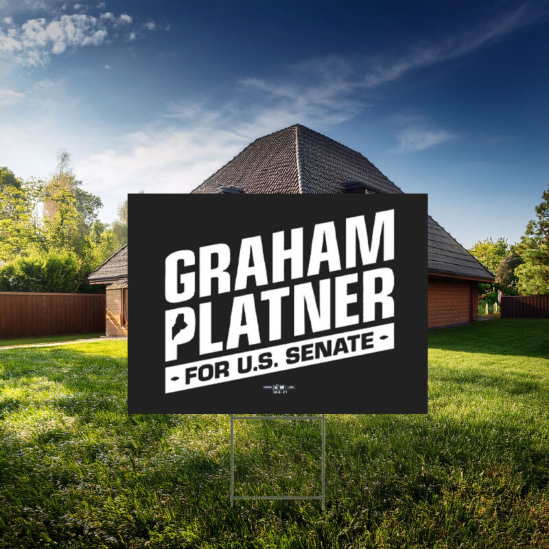 Graham Platner Logo Yard Sign