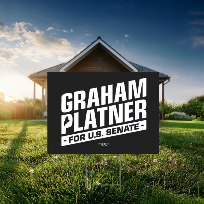 Graham Platner Logo Yard Sign