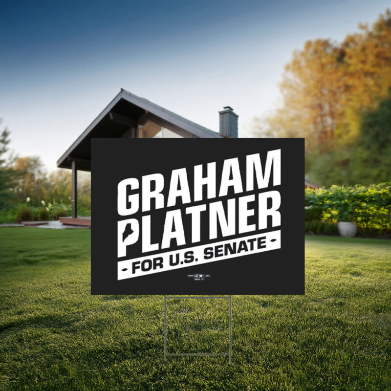 Graham Platner Logo Yard Sign