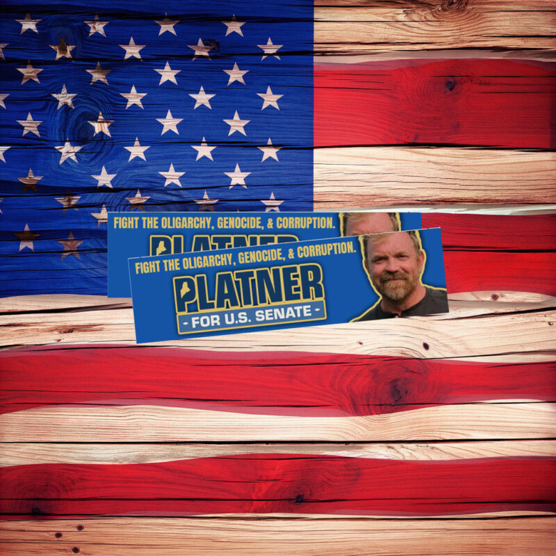 Graham Platner Senate 2026 Bumper Sticker