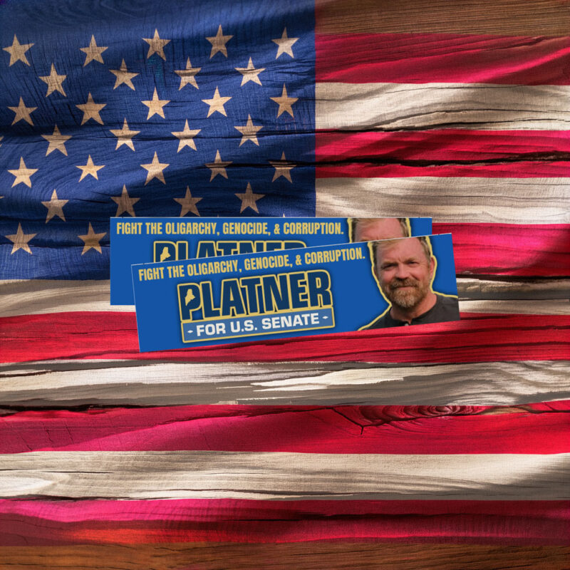 Graham Platner Senate 2026 Bumper Sticker