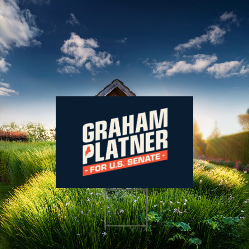 Graham Platner U.S. Senate Logo Yard Sign