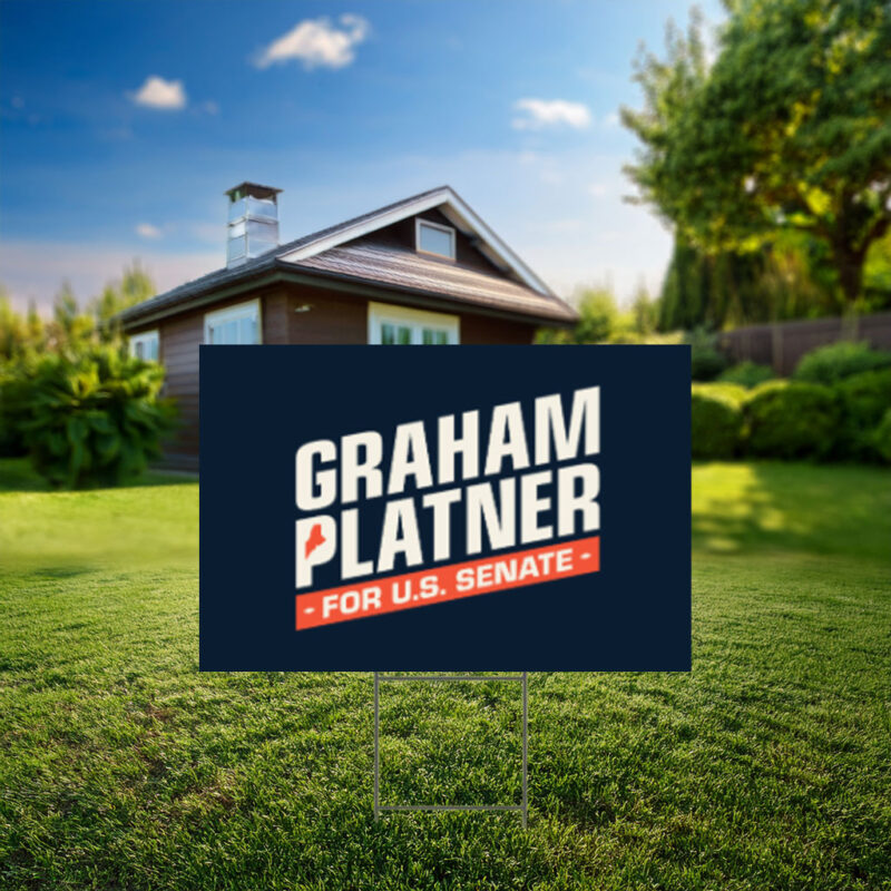 Graham Platner U.S. Senate Logo Yard Sign