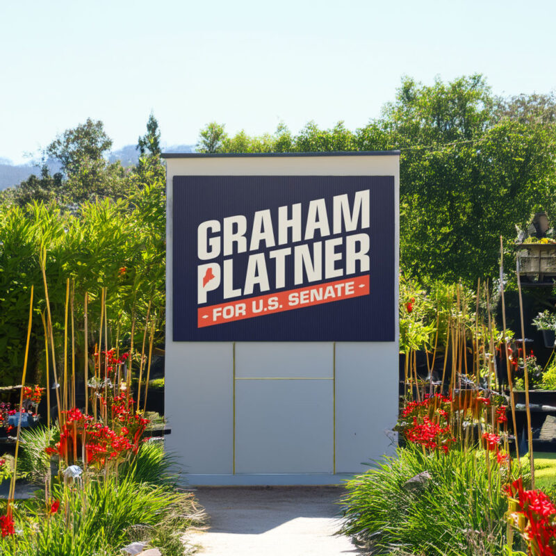 Graham Platner for Senate 2026 Yard Sign