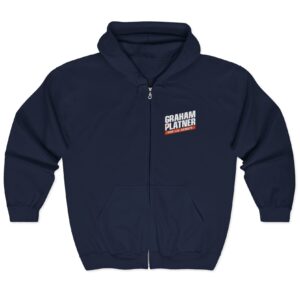 Graham Platner for Senate Embroidered Zip Hooded Sweatshirt