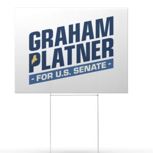 Graham Platner for Senate Logo Yard Sign