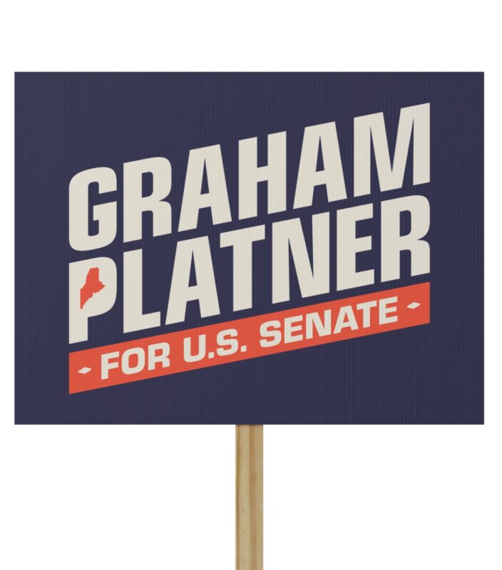 Graham Platner for Senate Protest Sign