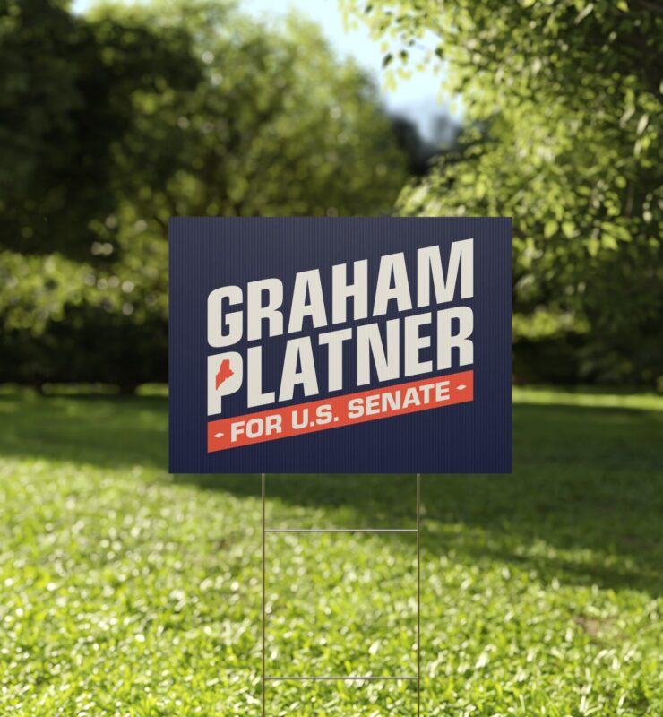 Graham Platner for Senate Yard Sign