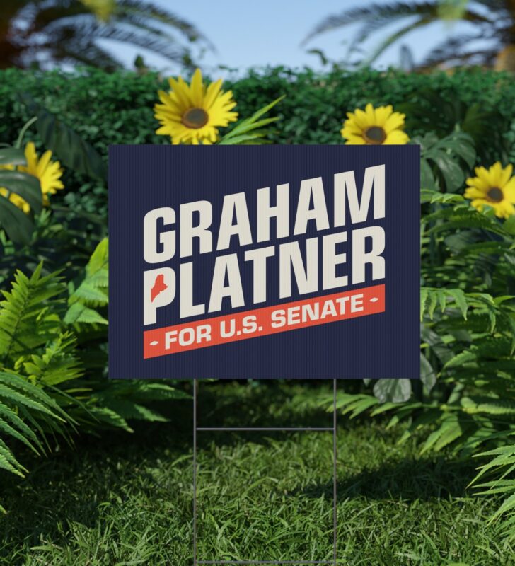 Graham Platner for Senate Yard Sign