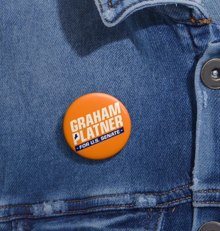 Graham for Maine Pin Button