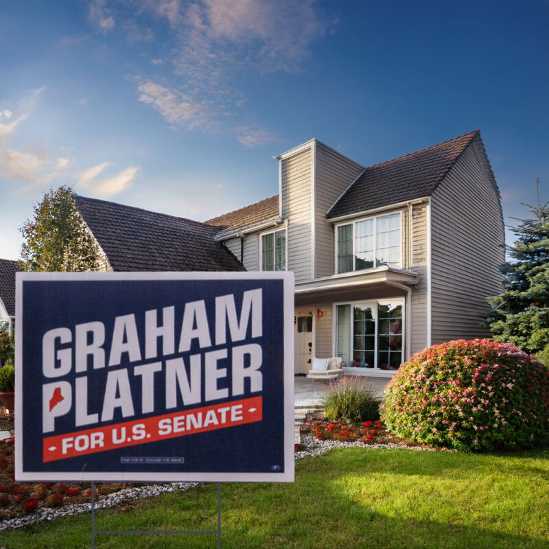 Graham Platner 2026 Yard Sign