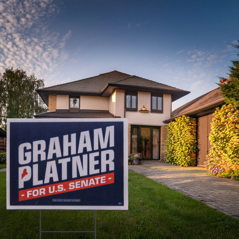 Graham Platner 2026 Yard Sign