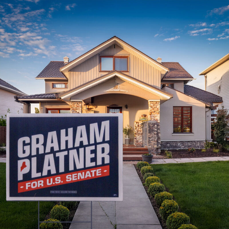 Graham Platner 2026 Yard Sign
