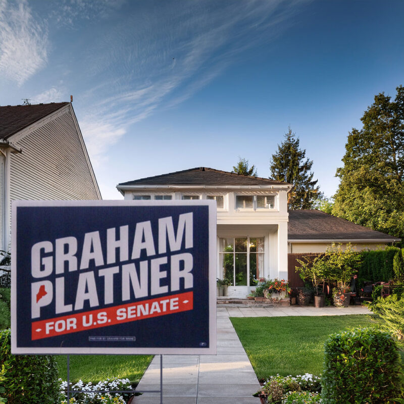 Graham Platner 2026 Yard Sign