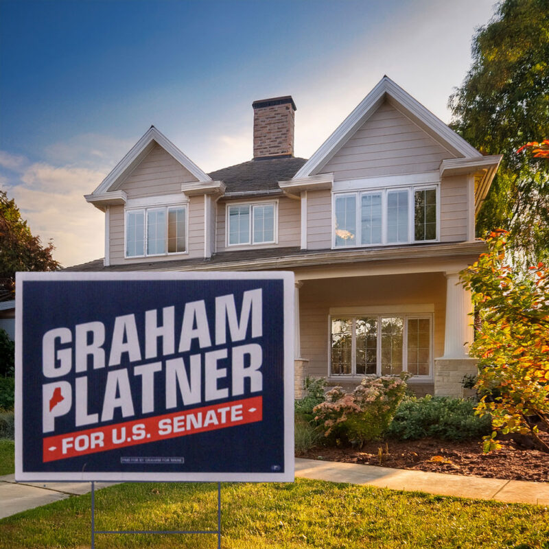 Graham Platner 2026 Yard Sign