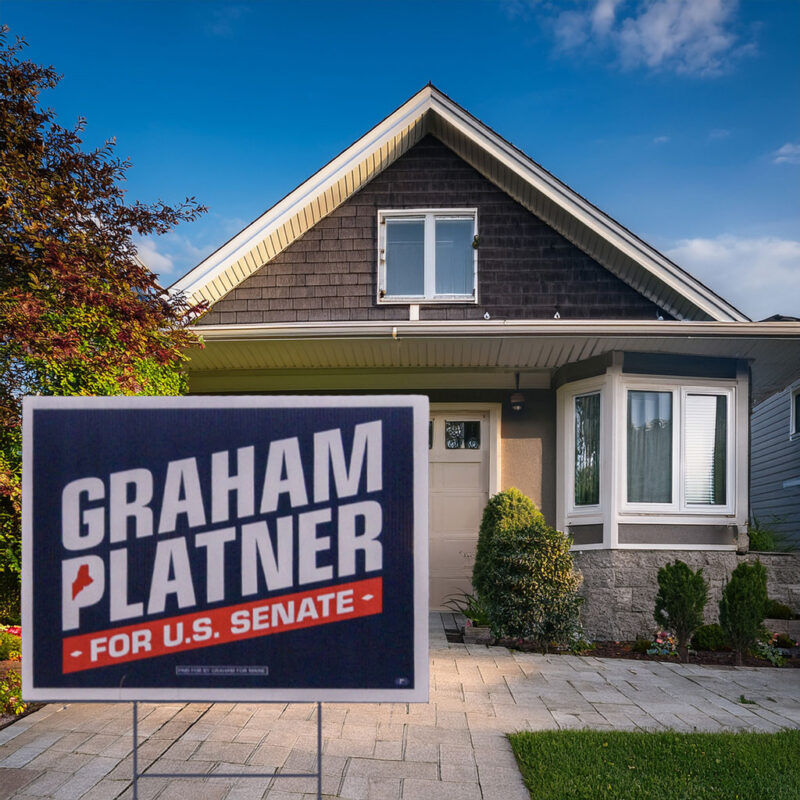 Graham Platner 2026 Yard Sign