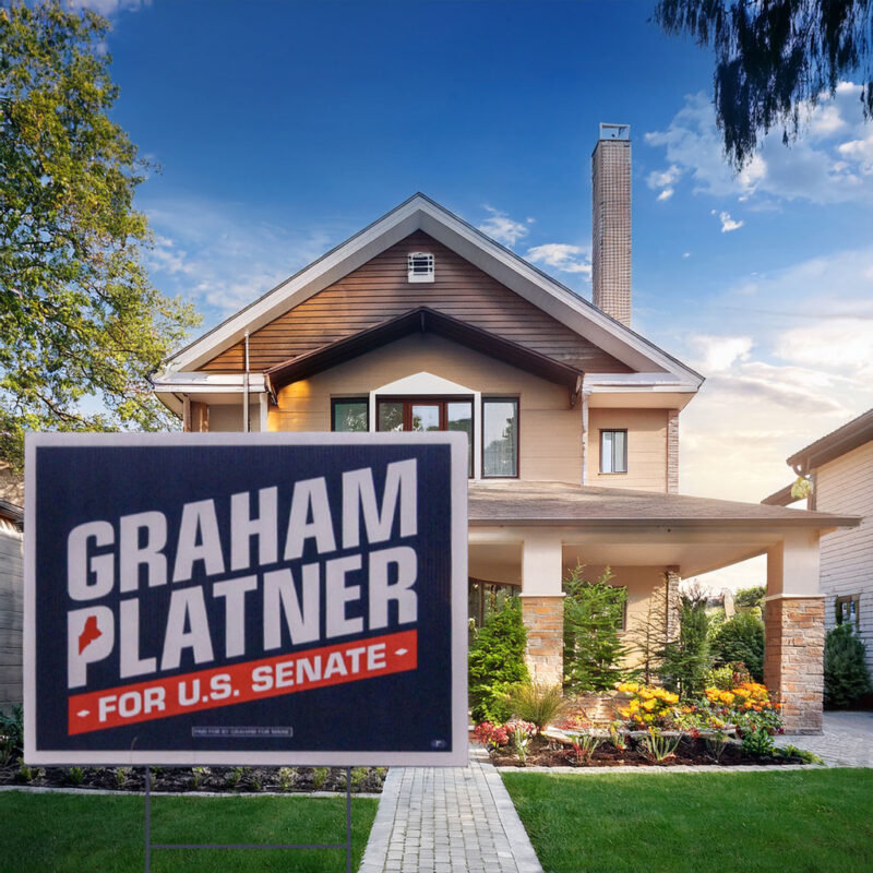 Graham Platner 2026 Yard Sign