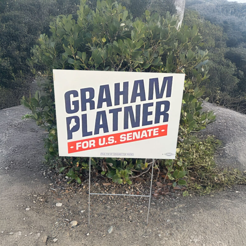 Graham Platner 2026 Yard Sign
