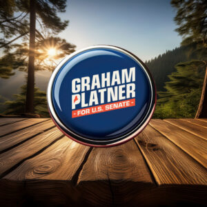 Graham Platner for Senate – Bold Pin Button