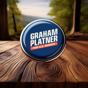 Graham Platner for Senate – Bold Pin Button