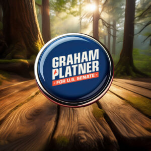 Graham Platner for Senate – Bold Pin Button