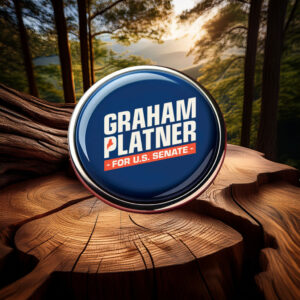 Graham Platner for Senate – Bold Pin Button