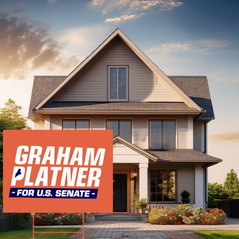 Graham Platner for Senate – Bold Yard Sign