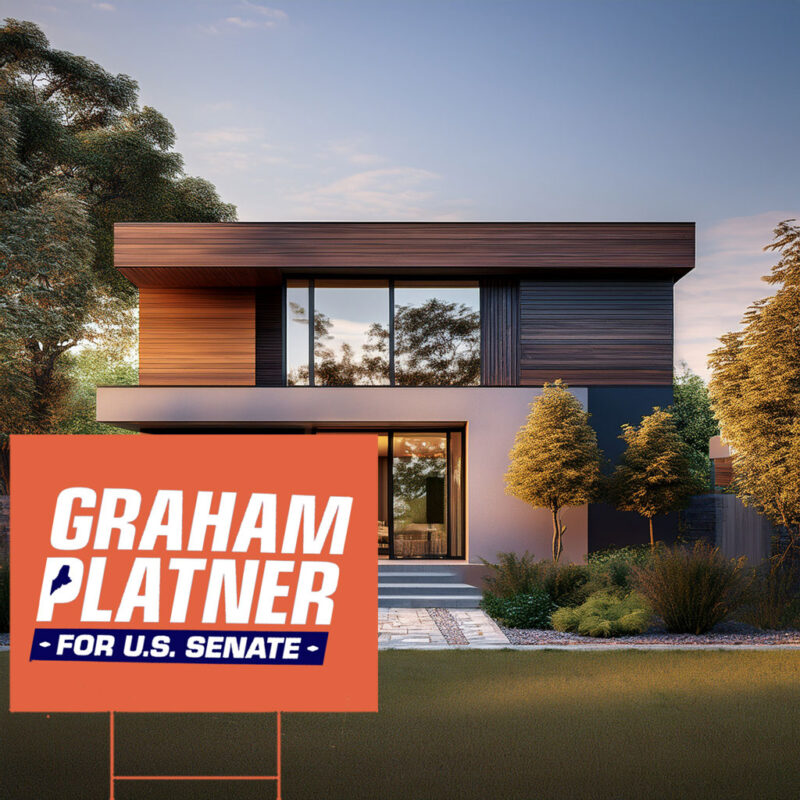 Graham Platner for Senate – Bold Yard Sign