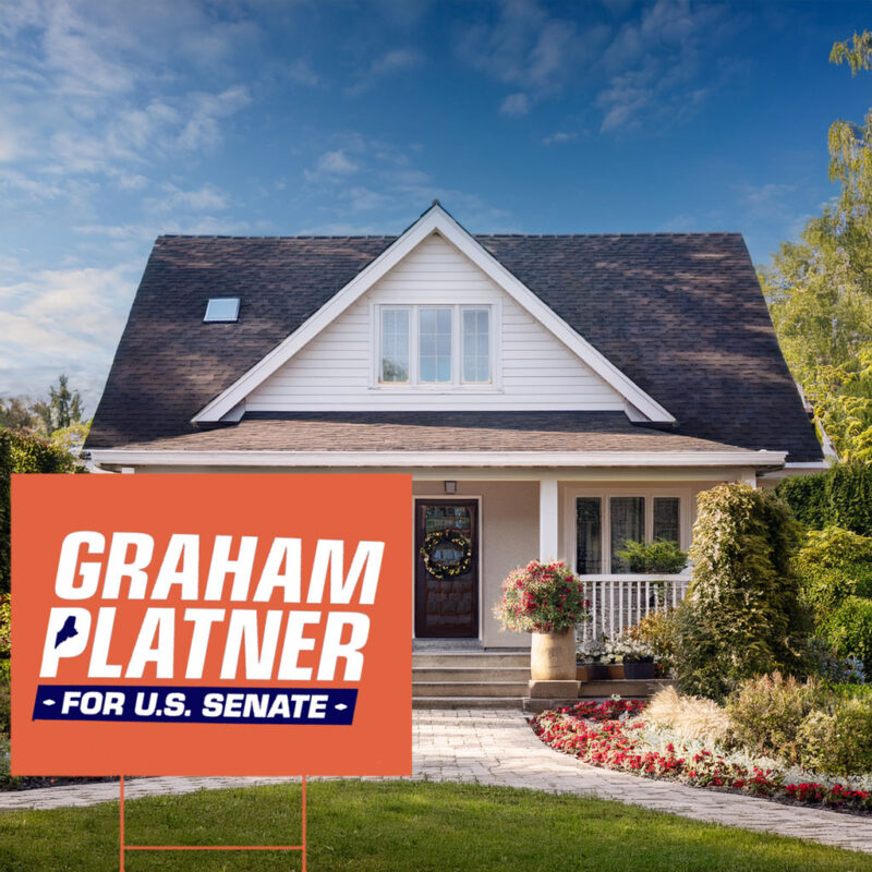 Graham Platner for Senate – Bold Yard Sign