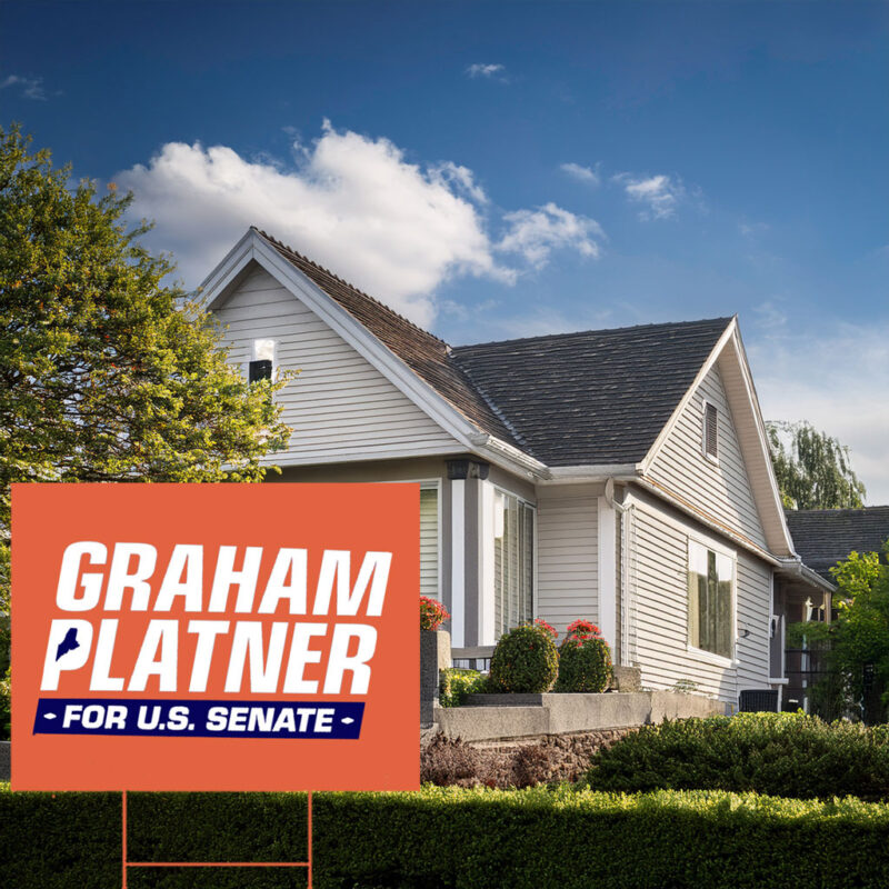 Graham Platner for Senate – Bold Yard Sign