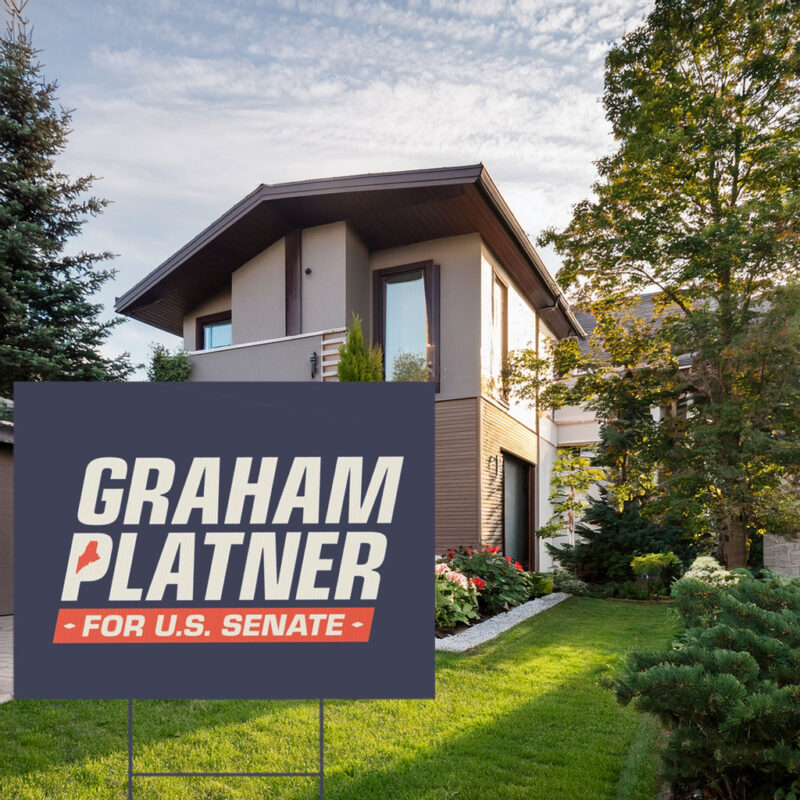 Graham Platner for Senate – Campaign Yard Sign