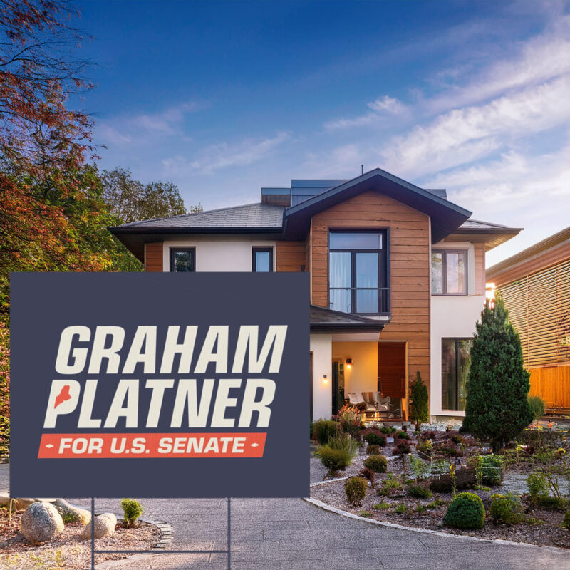 Graham Platner for Senate – Campaign Yard Sign