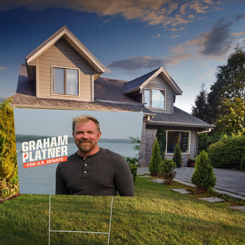 Graham Platner for Senate – USA Yard Sign