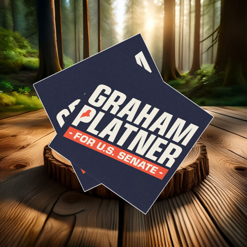 Graham Platner for Senate Car Magnet Sticker