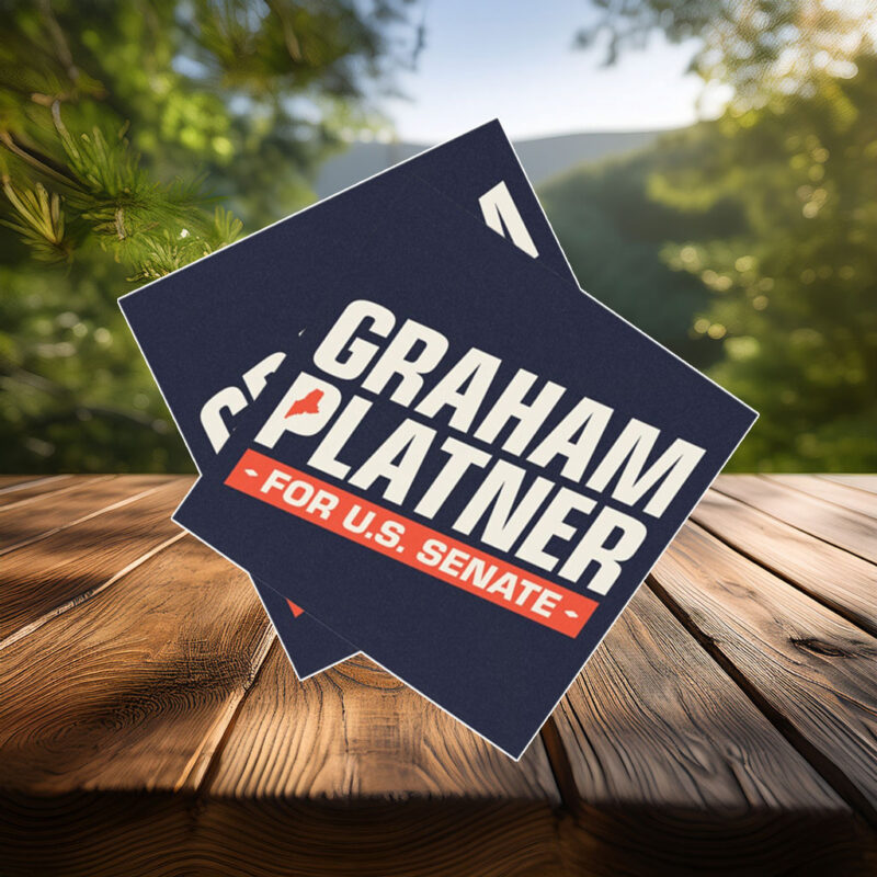 Graham Platner for Senate Car Magnet Sticker