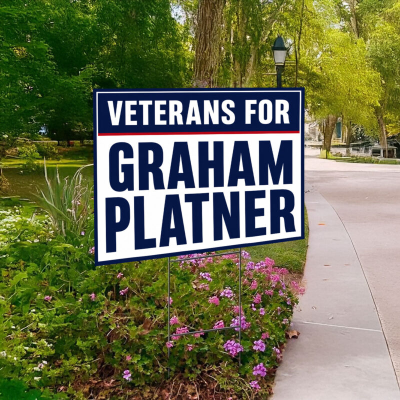 Veterans for Graham Platner Sign