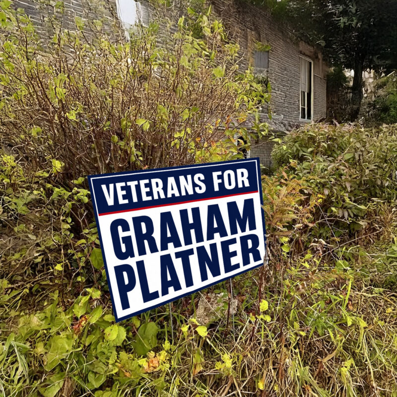 Veterans for Graham Platner Sign