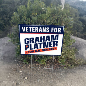 Veterans for Graham Platner Yard Sign