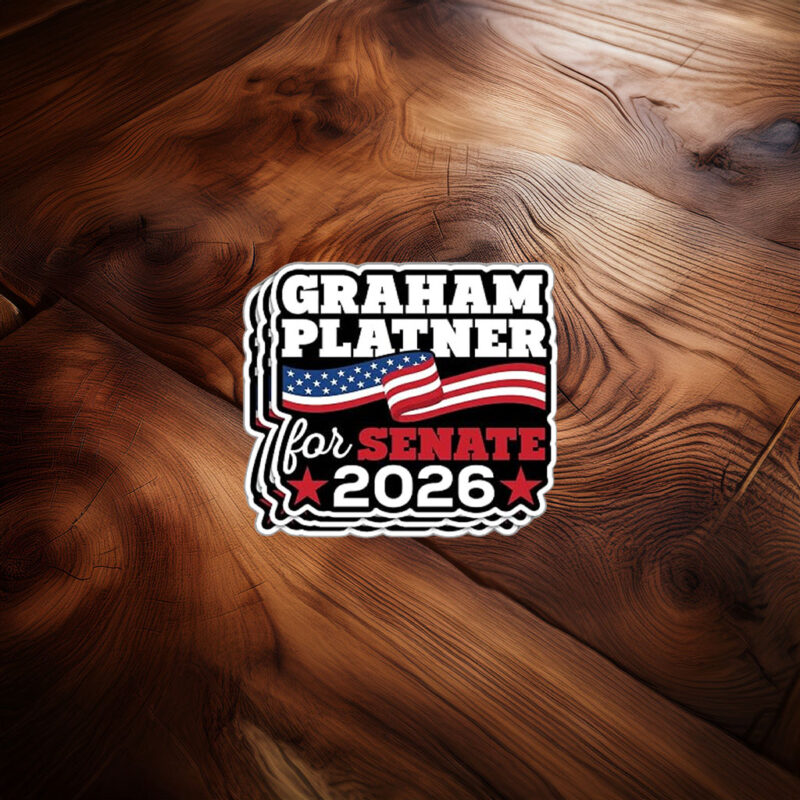 Graham Platner For Senate 2026 Patriotic Sticker