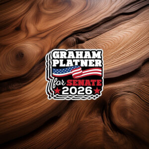 Graham Platner For Senate 2026 Patriotic Sticker