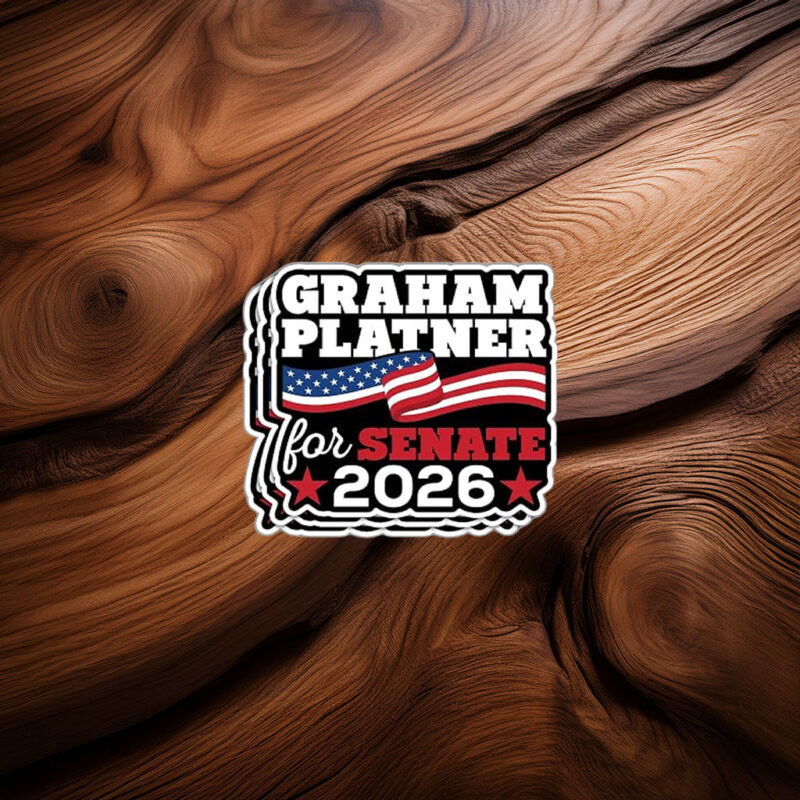 Graham Platner For Senate 2026 Patriotic Sticker