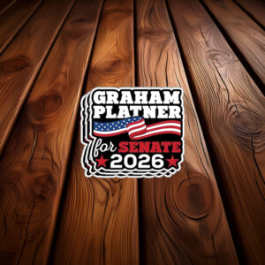 Graham Platner For Senate 2026 Patriotic Sticker