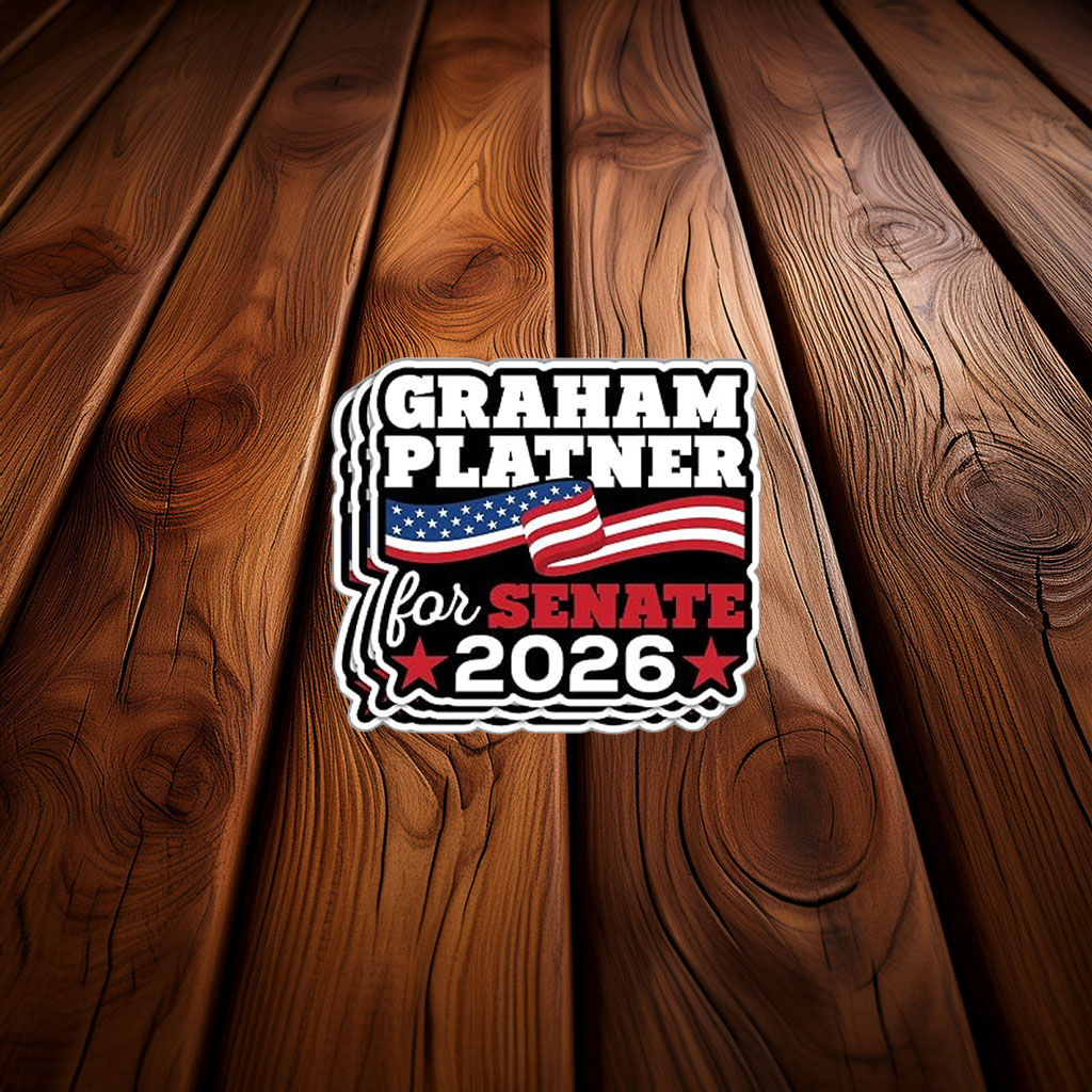 Graham Platner For Senate 2026 Patriotic Sticker