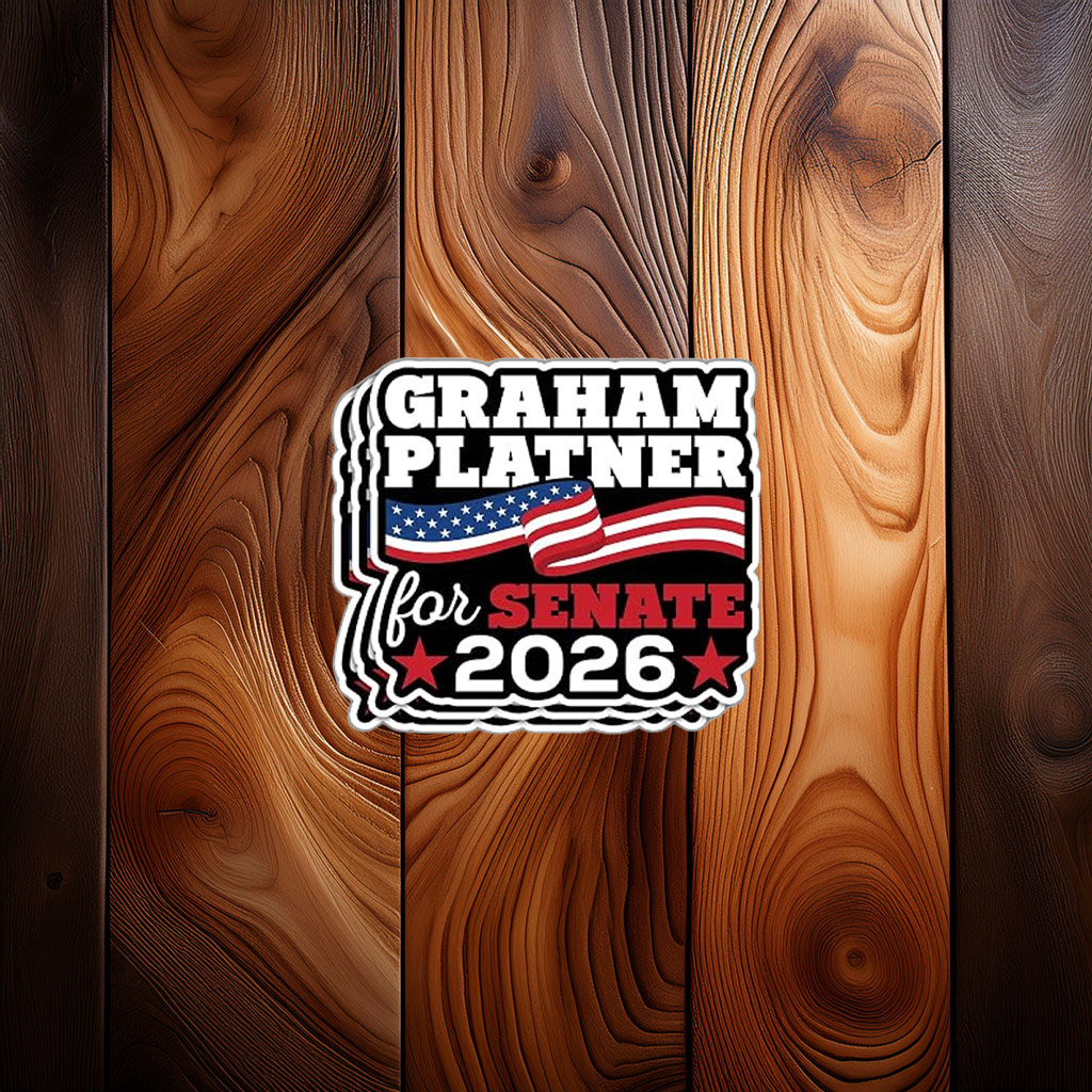 Graham Platner For Senate 2026 Patriotic Sticker