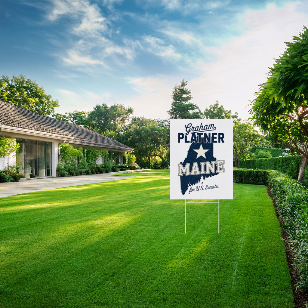 Graham Platner Maine 2026 Yard Sign