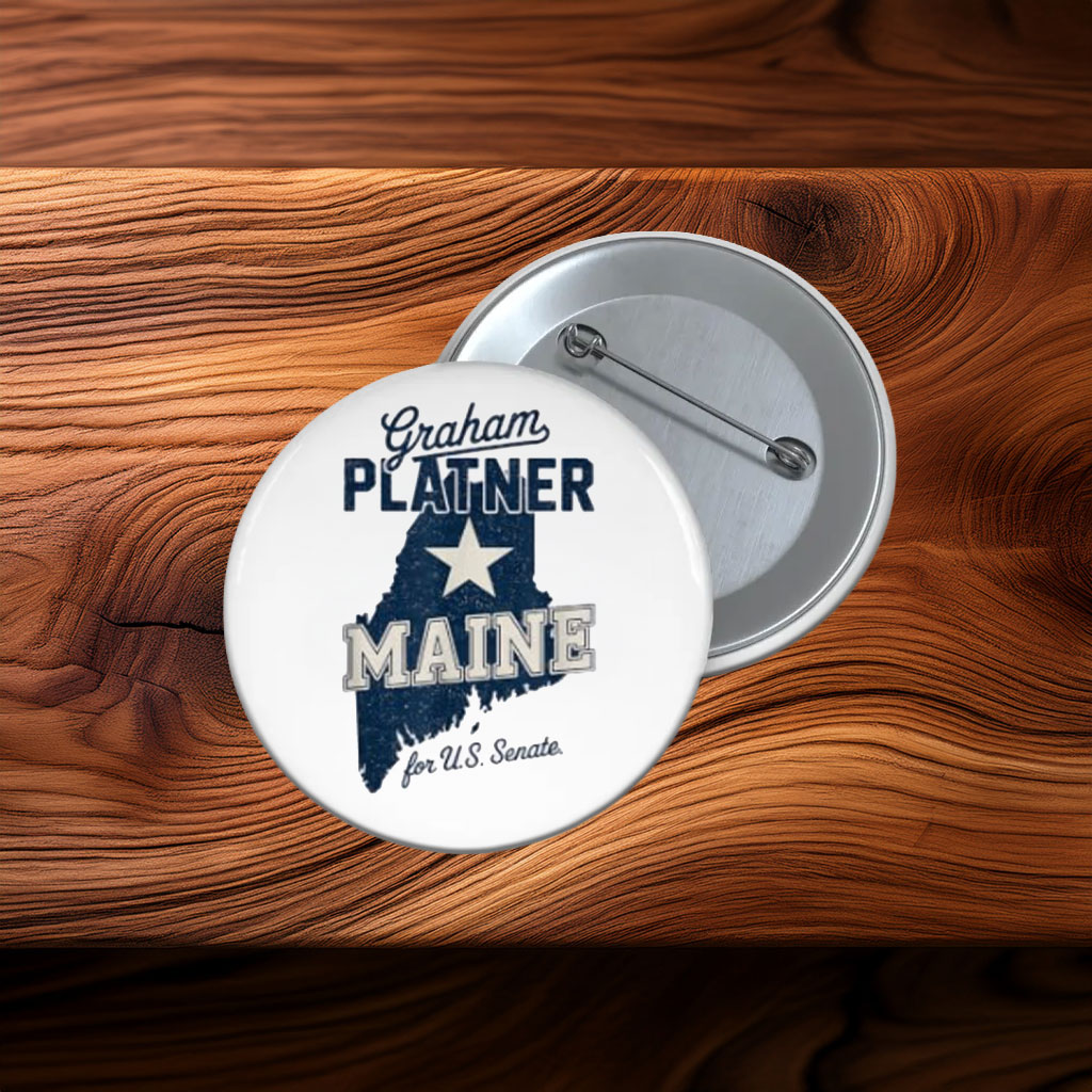 Graham Platner Maine Button Pin