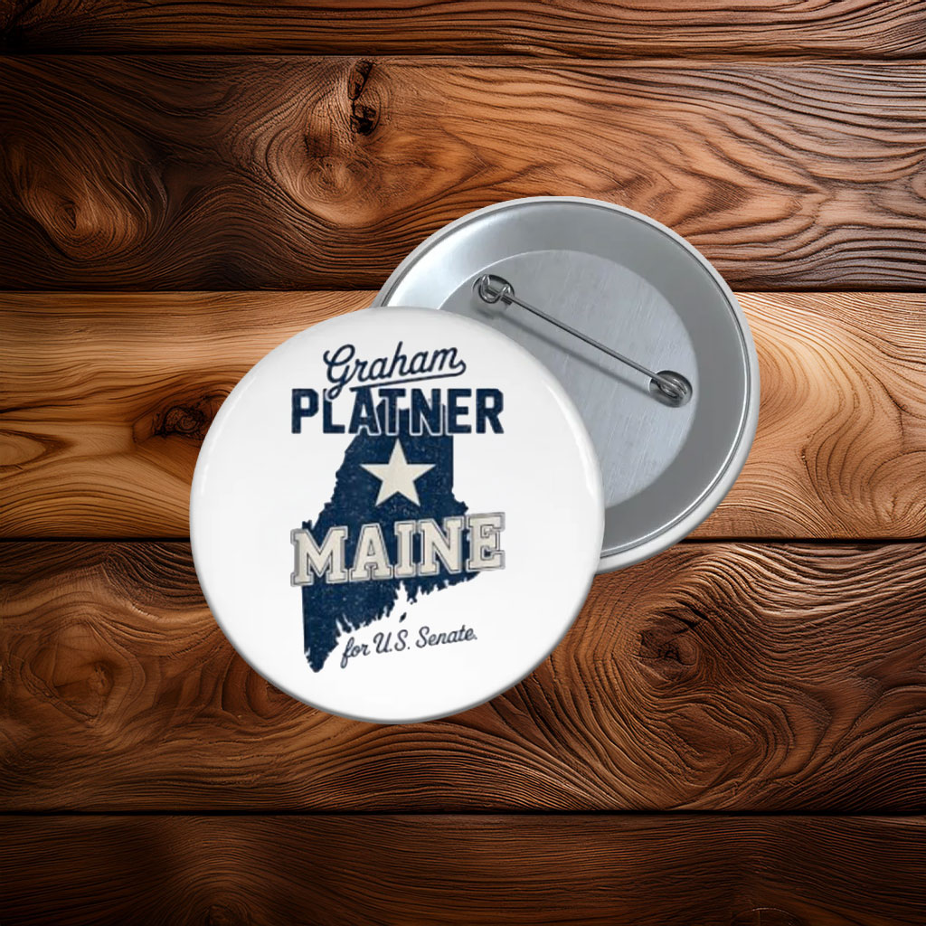 Graham Platner Maine Button Pin