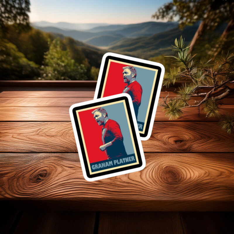 Graham Platner Retro Portrait Sticker