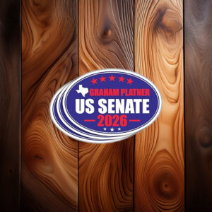 Graham Platner US Senate 2026 Texas Sticker