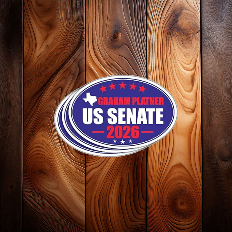 Graham Platner US Senate 2026 Texas Sticker